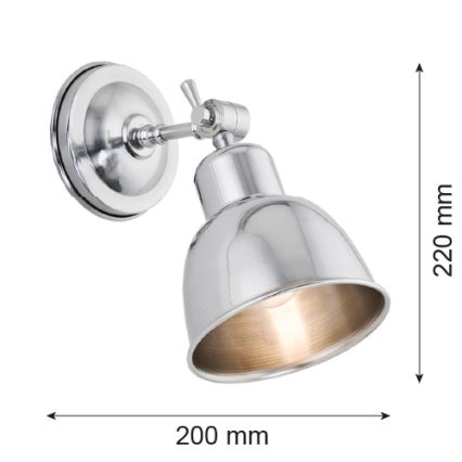 Argon 3172 - Sieninis šviestuvas EUFRAT 1xE27/60W/230V