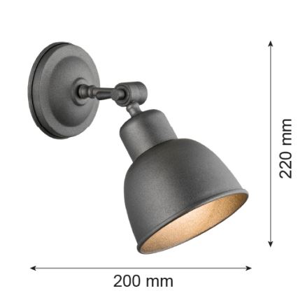 Argon 3183 - Sieninis šviestuvas EUFRAT 1xE27/60W/230V
