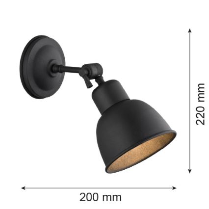 Argon 3185 - Sieninis šviestuvas EUFRAT 1xE27/60W/230V