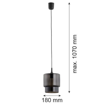 Argon 3270 - Pakabinamas sietynas NEWA 1xE27/15W/230V juodas