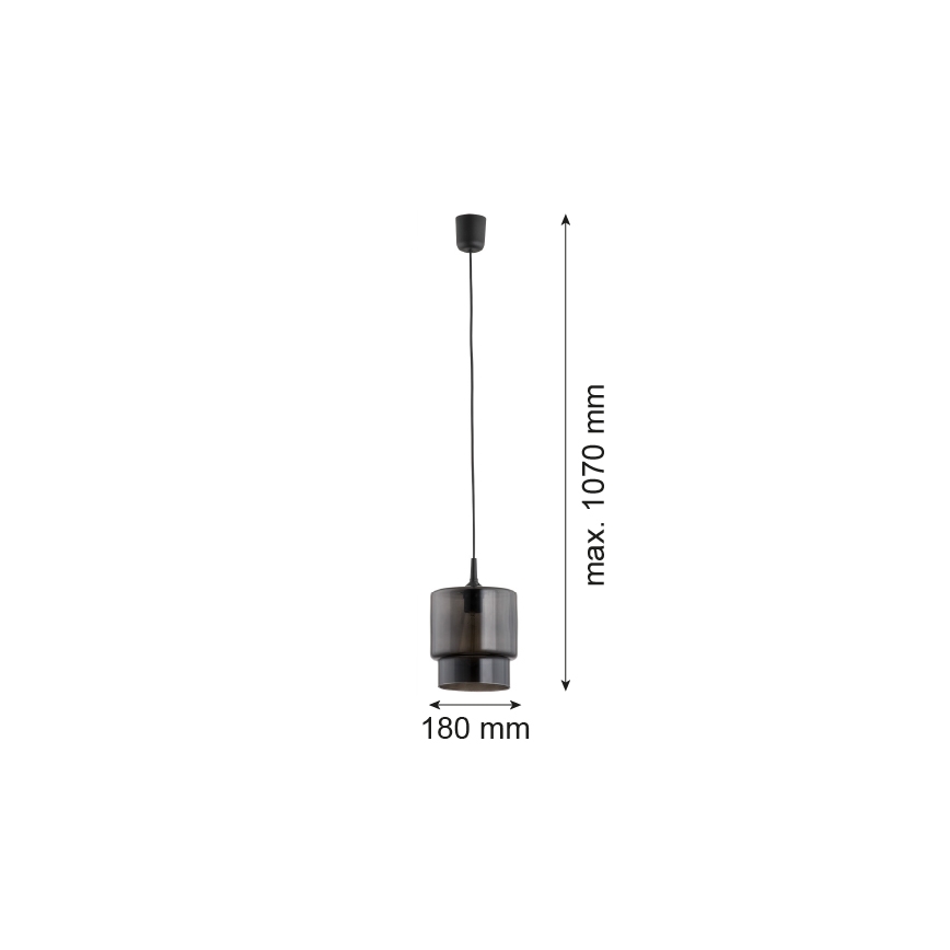 Argon 3270 - Pakabinamas sietynas NEWA 1xE27/15W/230V juodas