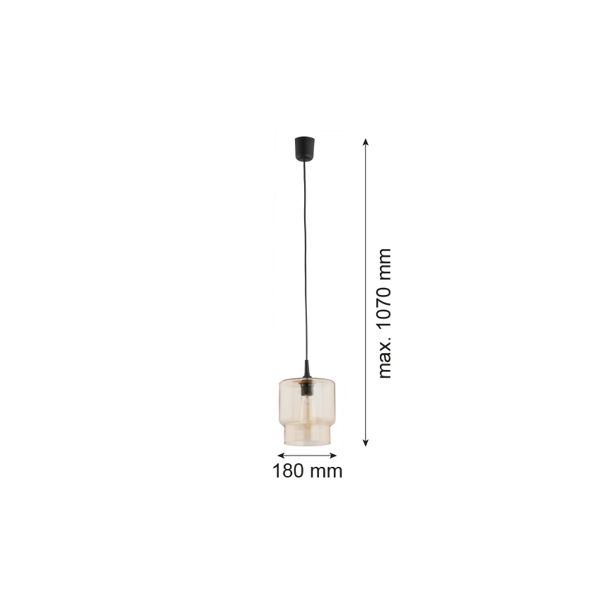 Argon 3273 - Pakabinamas sietynas NEWA 1xE27/15W/230V smėlio spalva