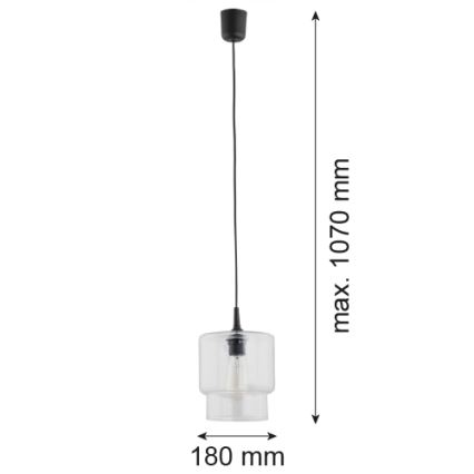 Argon 3275 - Pakabinamas sietynas NEWA 1xE27/15W/230V skaidrus