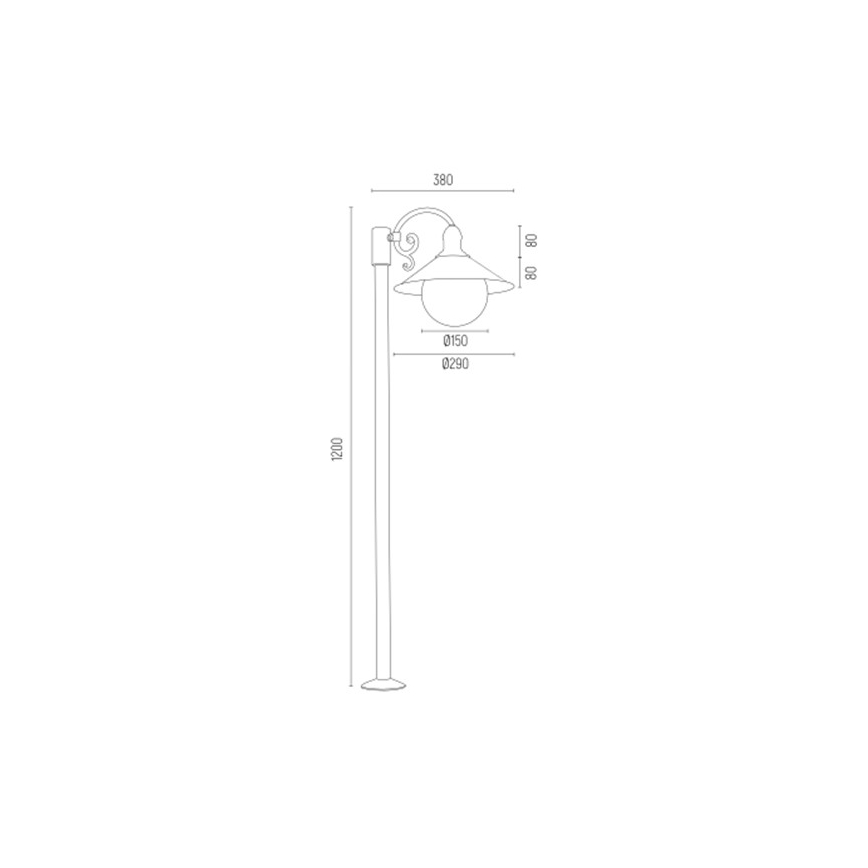 Argon 3284 - Lauko šviestuvas ERBA BIS 1xE27/15W/230V