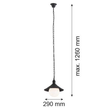 Argon 3285 - Lauko sietynas ERBA BIS 1xE27/60W/230V