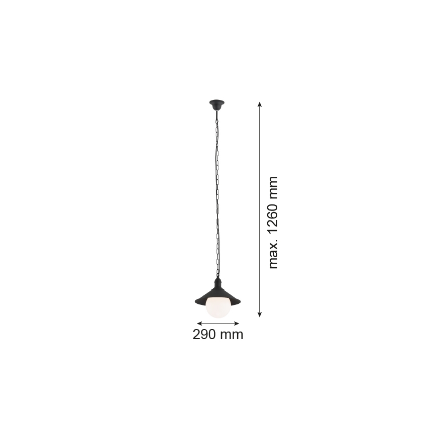 Argon 3285 - Lauko sietynas ERBA BIS 1xE27/60W/230V