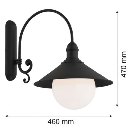 Argon 3286 - Sieninis šviestuvas ERBA BIS 1xE27/60W/230V