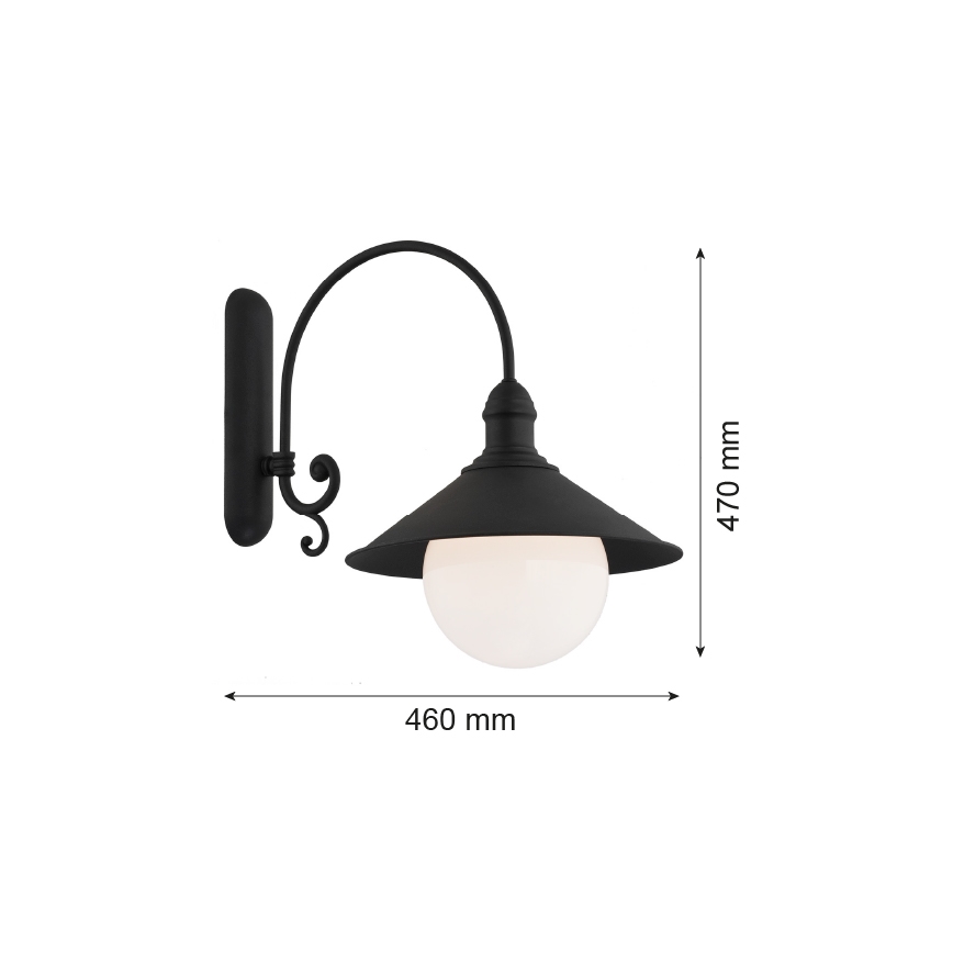 Argon 3286 - Sieninis šviestuvas ERBA BIS 1xE27/60W/230V