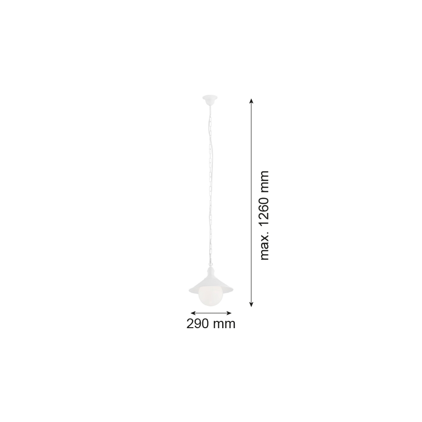 Argon 3296 - Lauko sietynas ERBA BIS 1xE27/60W/230V