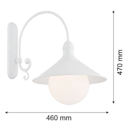 Argon 3297 - Sieninis šviestuvas ERBA BIS 1xE27/60W/230V