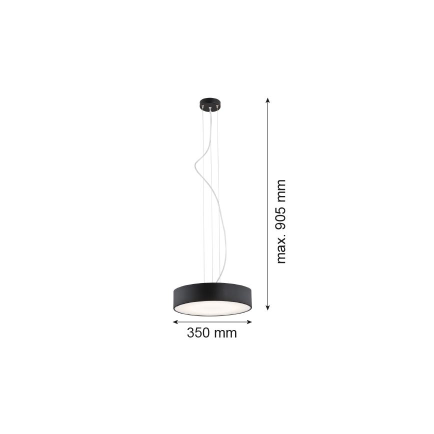 Argon 3350 - Sietynas DARLING 1xLED/30W/230V d. 40 cm juodas