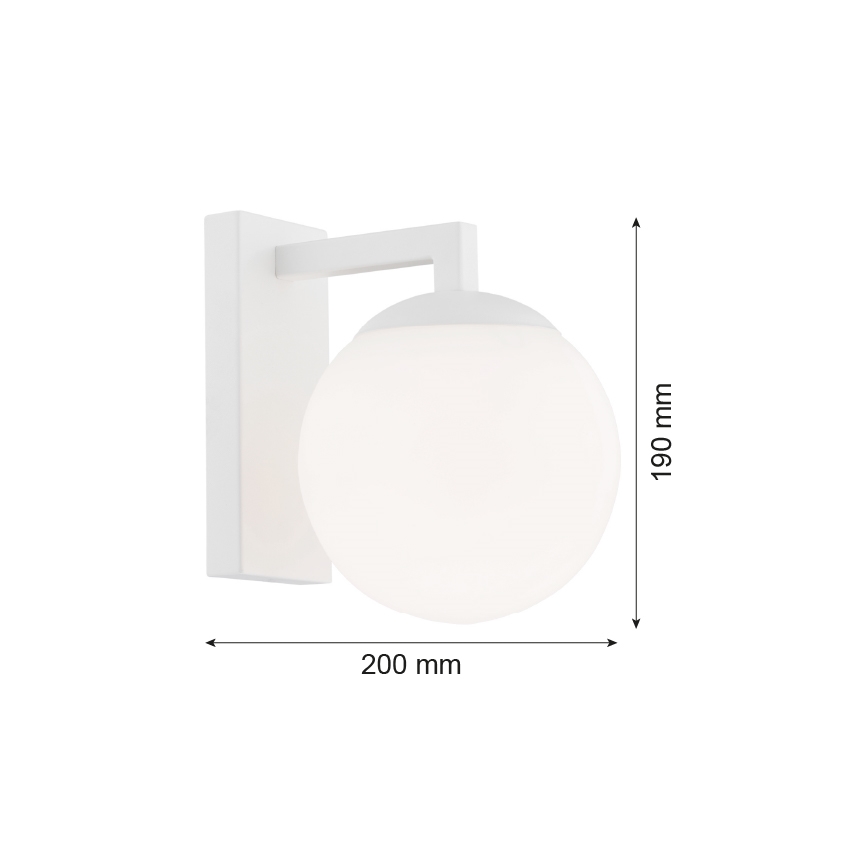 Argon 3733 - Sieninė lempa ASPEN 1xE27/15W/230V balta