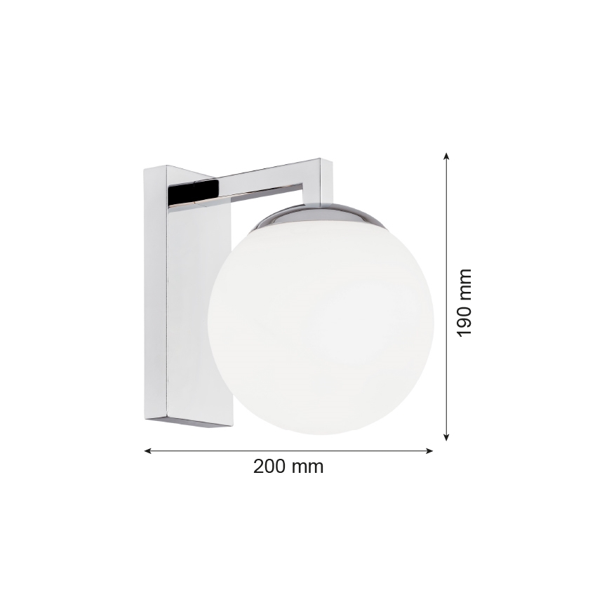 Argon 3735 - Sieninė lempa ASPEN 1xE27/15W/230V blizgus chromas