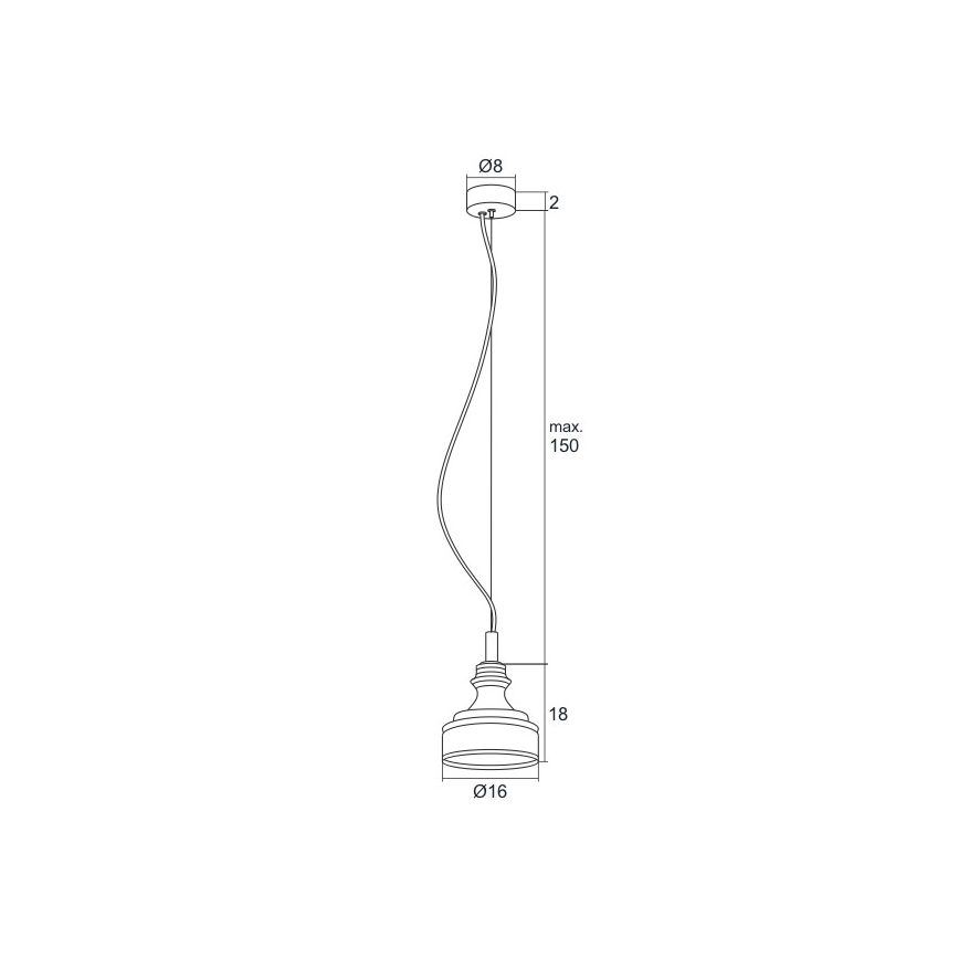 Argon 3795 - LED sietynas, kabinamas ant virvės TULUZA LED/5W/230V