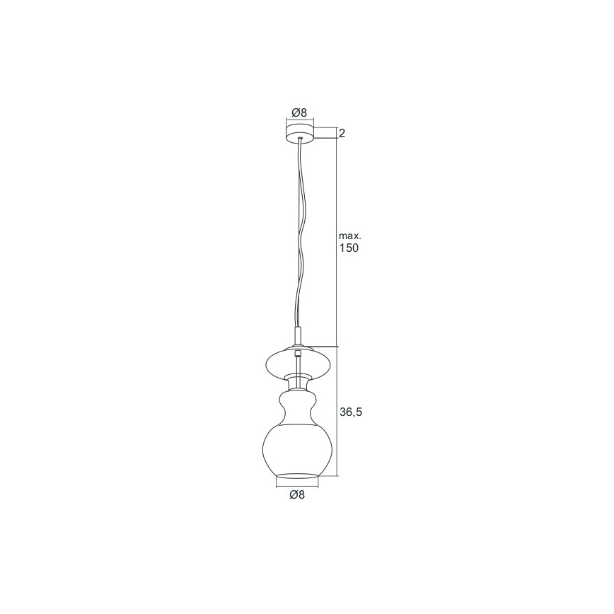 Argon 3800 - LED sietynas, kabinamas ant virvės MODENA LED/8W/230V