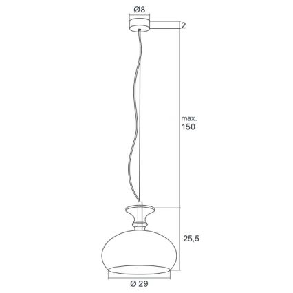 Argon 3805 - LED sietynas, kabinamas ant virvės GROSSETO LED/8W/230V