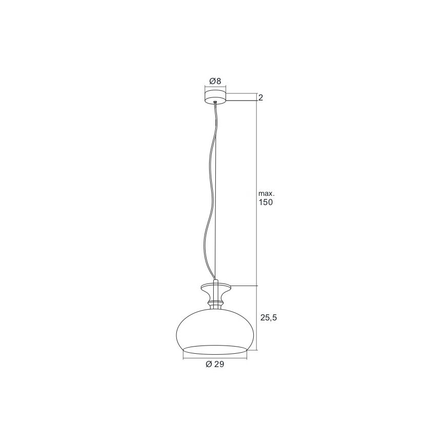 Argon 3805 - LED sietynas, kabinamas ant virvės GROSSETO LED/8W/230V