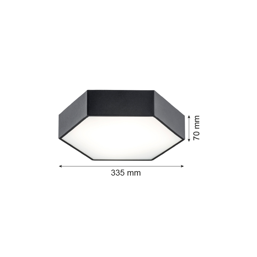 Argon 3823 - LED Lubinis šviestuvas ARIZONA LED/22,5W/230V juodas