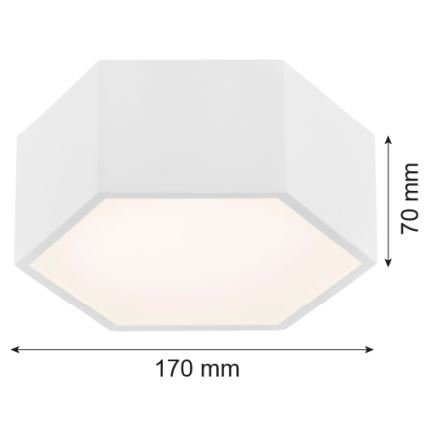 Argon 3828 - LED Lubinis šviestuvas ARIZONA LED/9W/230V baltas