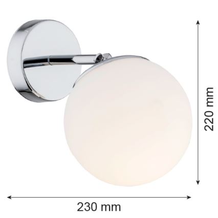 Argon 3988 - Sieninė lempa SATELITE 1xE27/15W/230V blizgus chromas