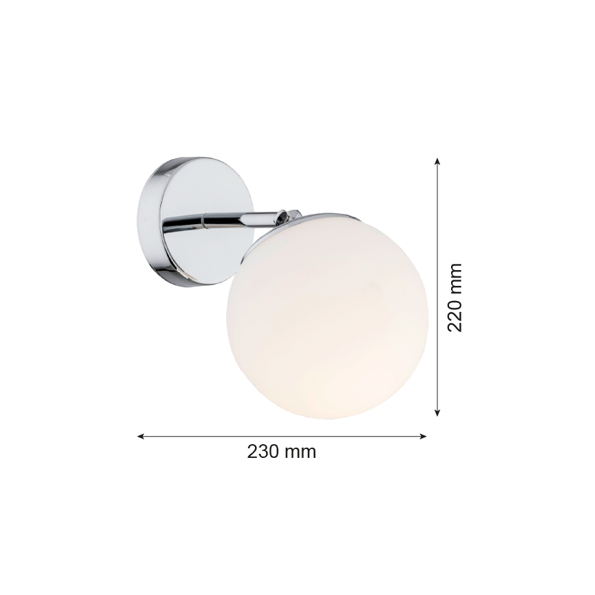 Argon 3988 - Sieninė lempa SATELITE 1xE27/15W/230V blizgus chromas
