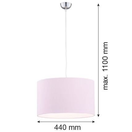 Argon 4136 - Pakabinamas sietynas MAGIC 1xE27/15W/230V rožinis