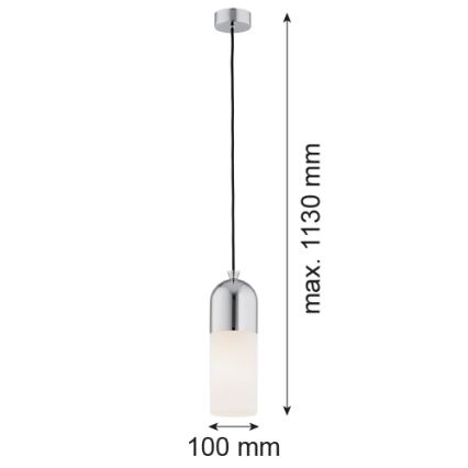 Argon 4211 - Pakabinamas sietynas BURGOS 1xE27/15W/230V blizgus chromas