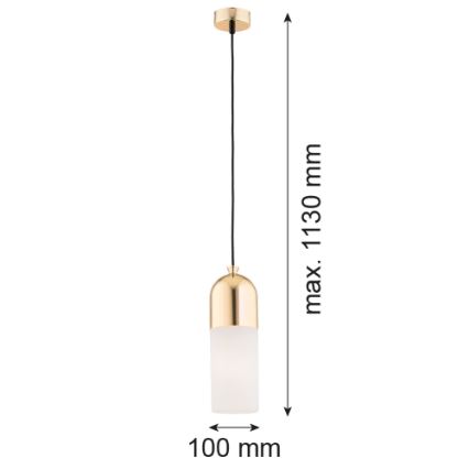 Argon 4212 - Pakabinamas sietynas ant stulpelio BURGOS 1xE27/15W/230V žalvaris