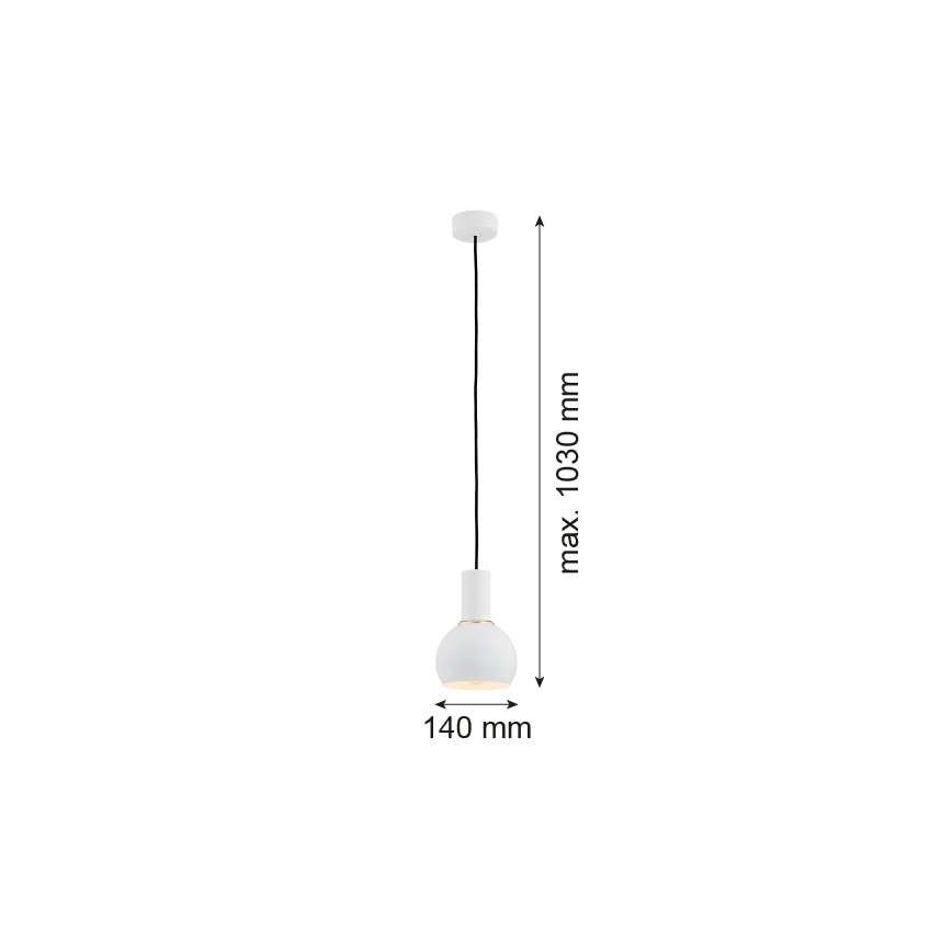 Argon 4215 - Pakabinamas sietynas SINES 1xE27/15W/230V d. 14 cm baltas