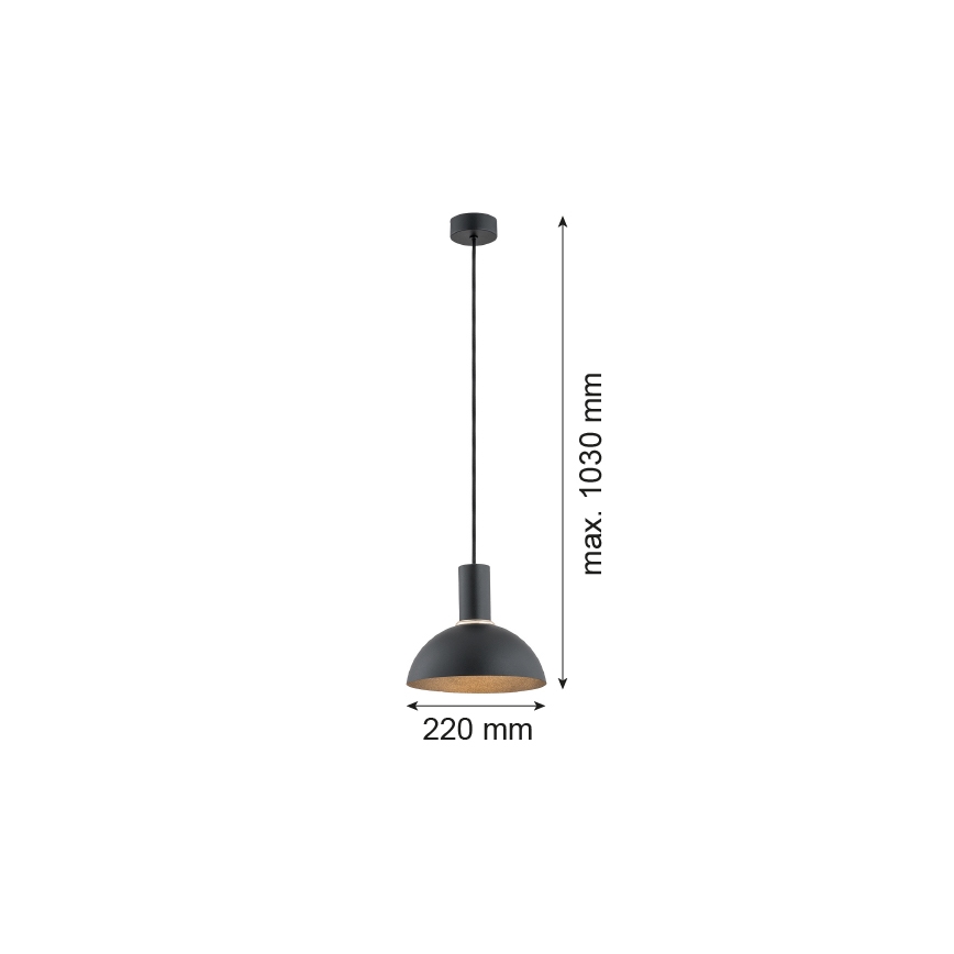 Argon 4222 - Pakabinamas sietynas SINES 1xE27/15W/230V d. 28 cm juodas