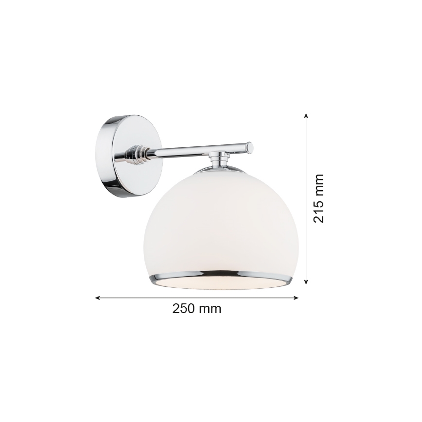 Argon 4254 - Sieninis šviestuvas MARBELLA 1xE27/15W/230V blizgus chromas
