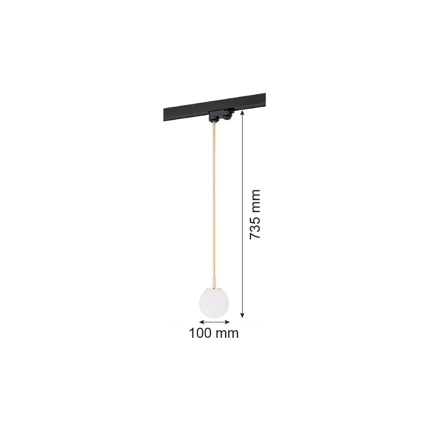 Argon 4308 - Sietynas ant stulpo bėgių sistemai BANG 1xG9/6W/230V žalvaris