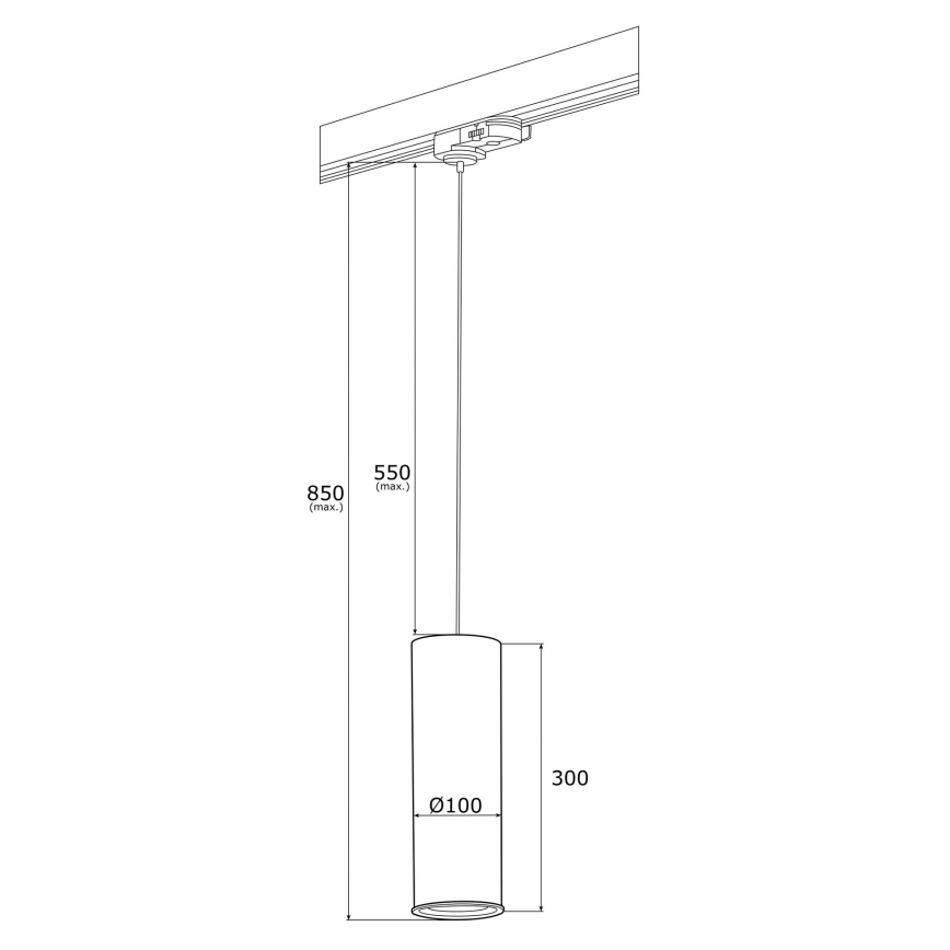 Argon 4318 - Pakabinamas sietynas bėgių sistemai DELF 1xE27/15W/230V žalvaris