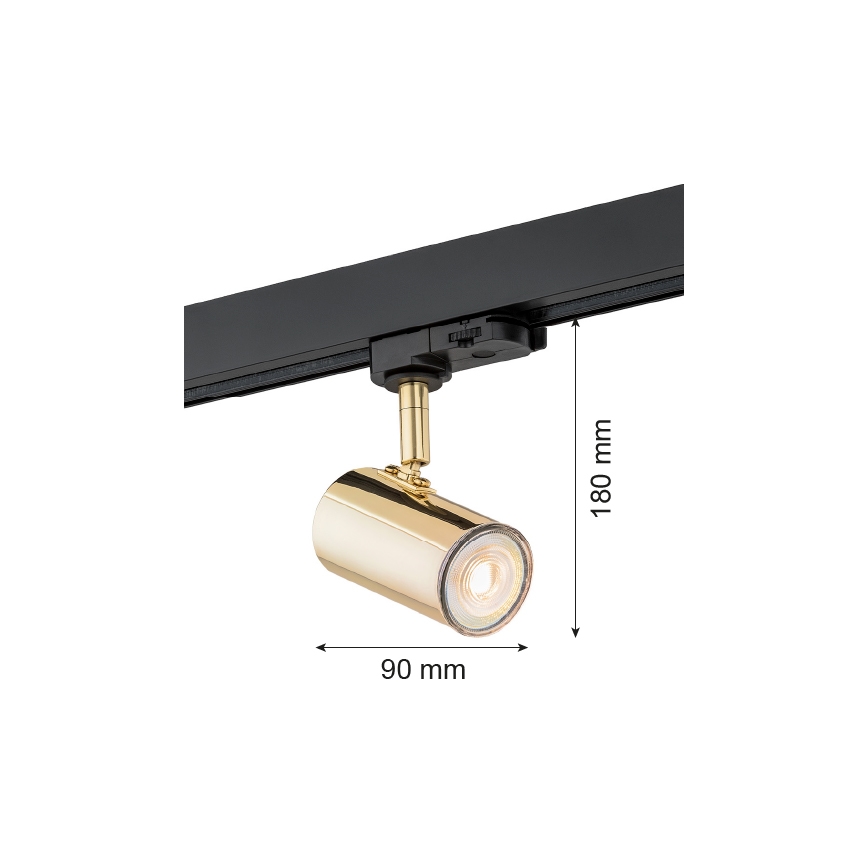 Argon 4328 - Akcentinis šviestuvas bėgių sistemai HORTA 1xGU10/5W/230V žalvaris