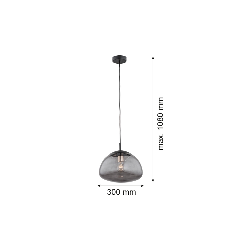Argon 4334 - Pakabinamas sietynas TRINI 1xE27/15W/230V juodas