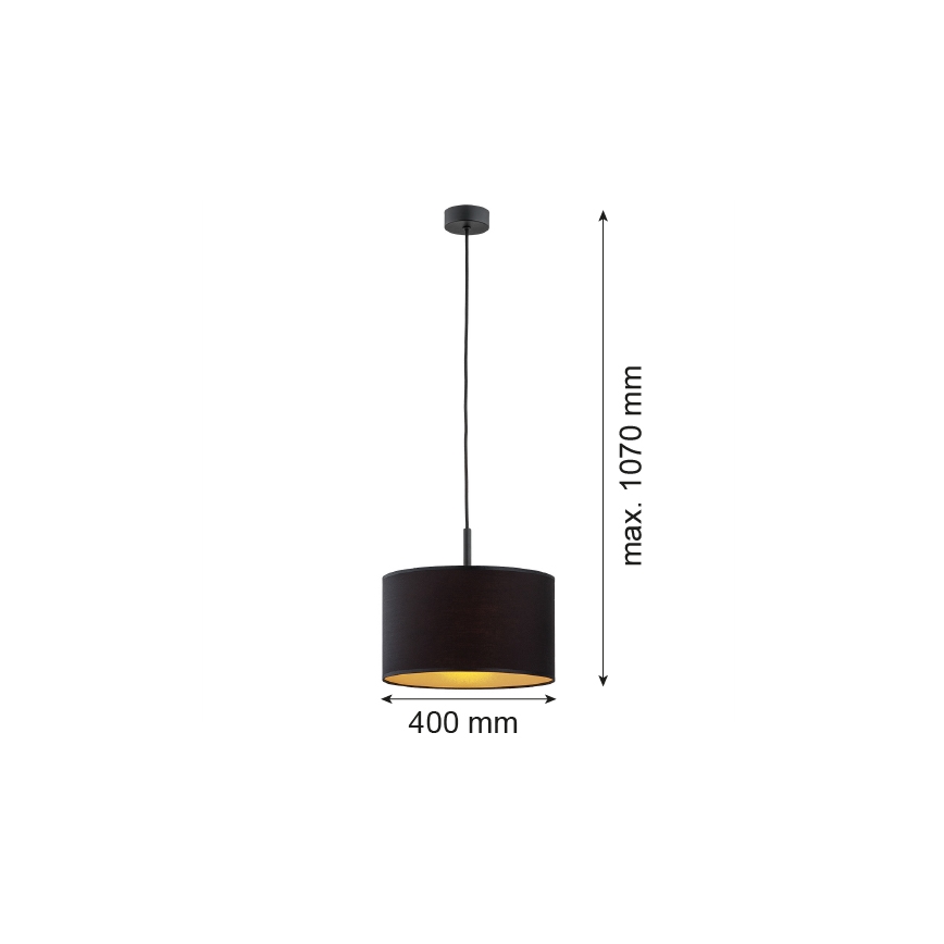 Argon 4341 -  Pakabinamas sietynas KARIN 1xE27/15W/230V juodas/aukso