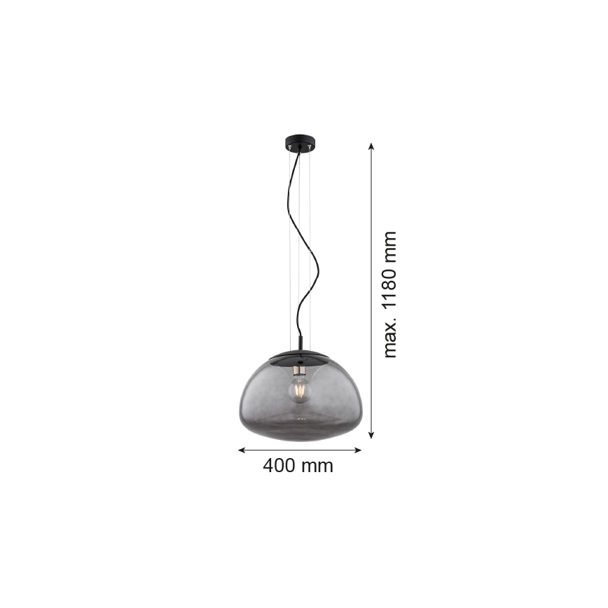 Argon 4350 - Pakabinamas sietynas TRINI 1xE27/15W/230V d. 40 cm juodas