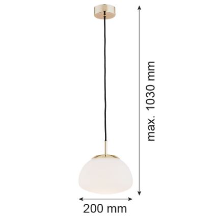 Argon 4352 - Pakabinamas sietynas TRINI 1xE27/15W/230V d. 20 cm aukso