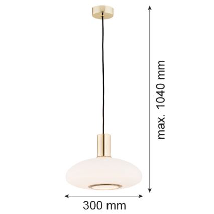 Argon 4358 - Pakabinamas sietynas SAGUNTO 1xE27/15W/230V skersmuo 30 cm žalvaris