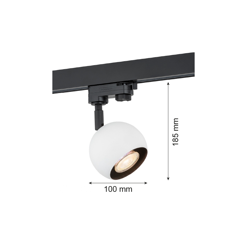 Argon 4377 - Akcentinis šviestuvas bėgių sistemai MURI 1xGU10/5W/230V baltas