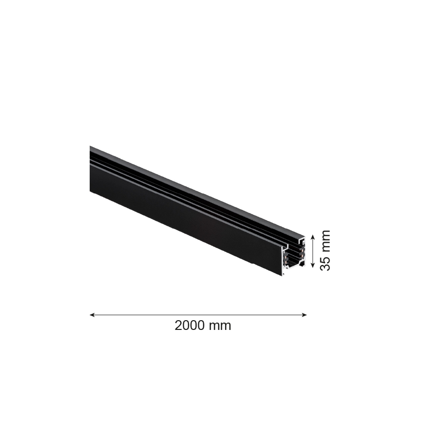 Argon 4380 - Bėgių sistema 2 m juoda