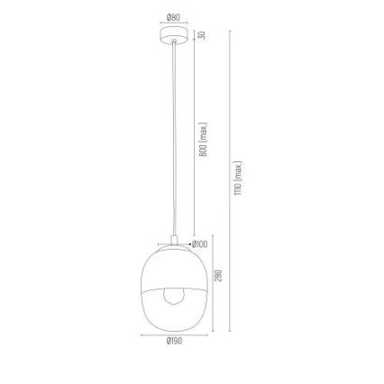 Argon 4675 - Pakabinamas sietynas BALTIMORE 1xE27/15W/230V aukso spalva