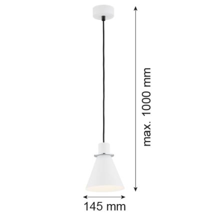 Argon 4681 - Pakabinamas sietynas BEVERLY 1xE27/15W/230V baltas/blizgus chromas