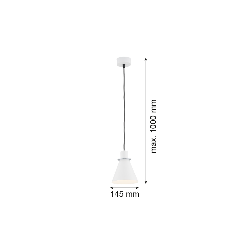 Argon 4681 - Pakabinamas sietynas BEVERLY 1xE27/15W/230V baltas/blizgus chromas