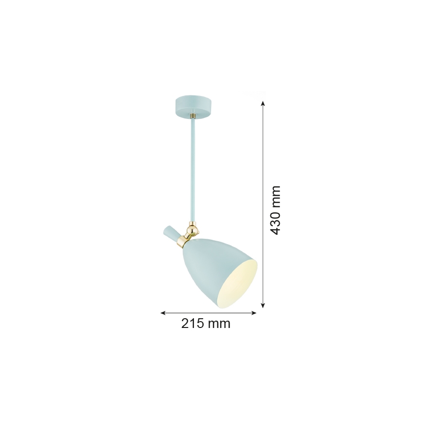 Argon 4685 - Sietynas ant stulpo CHARLOTTE 1xE27/15W/230V mėlynas/aukso
