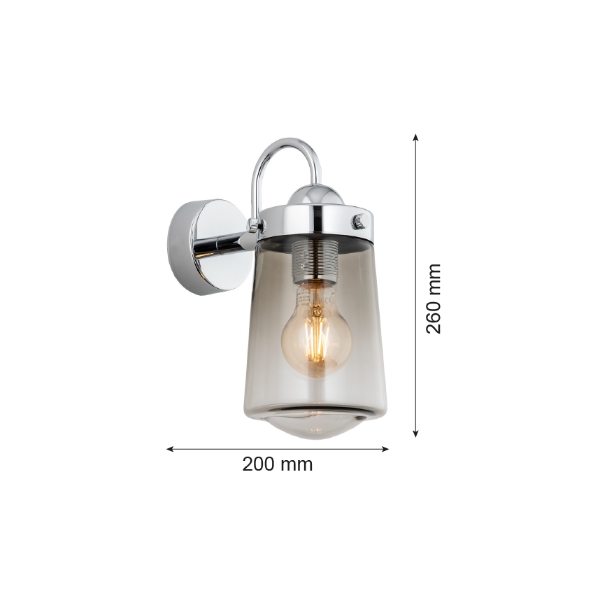 Argon 4718 - Sieninis vonios šviestuvas PASADENA 1xE27/15W/230V IP44