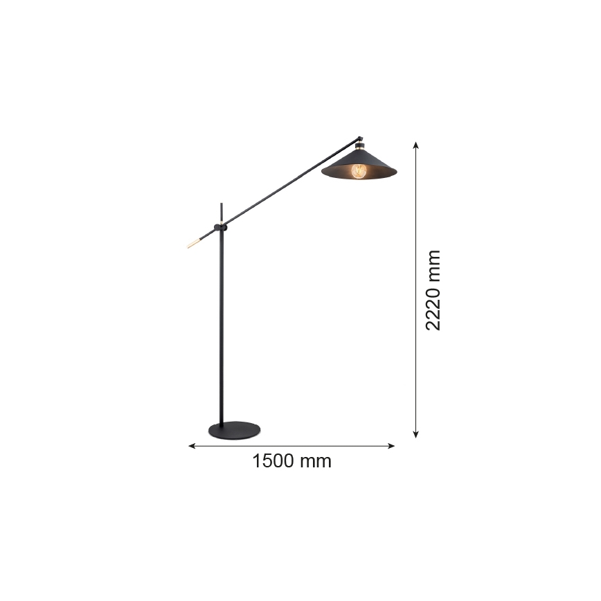 Argon 4732 - Toršeras NASHVILLE 1xE27/15W/230V juodas