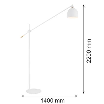 Argon 4734 - Toršeras DETROIT 1xE27/15W/230V baltas