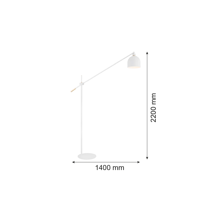 Argon 4734 - Toršeras DETROIT 1xE27/15W/230V baltas