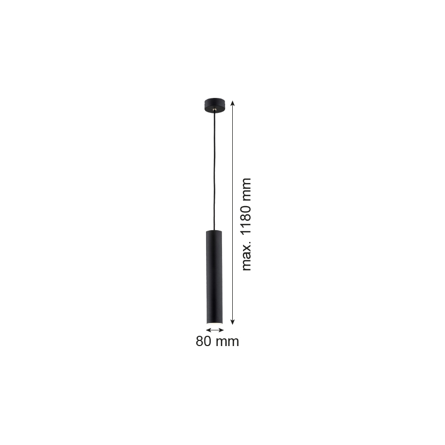 Argon 4756 - Pakabinamas sietynas GOMERA 1xGU10/5W/230V juodas